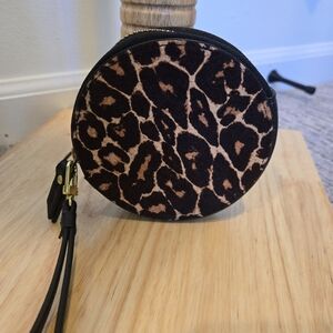 Neiman Marcus coin purse or wristlet animal print